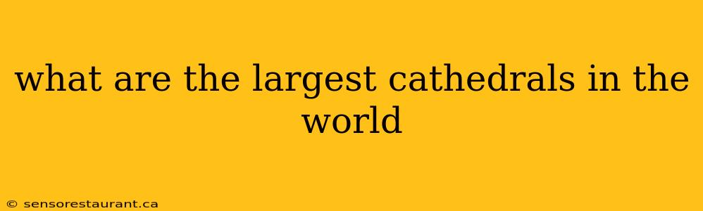 what are the largest cathedrals in the world