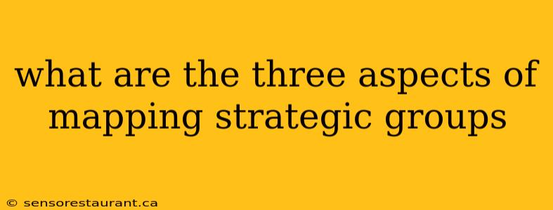 what are the three aspects of mapping strategic groups