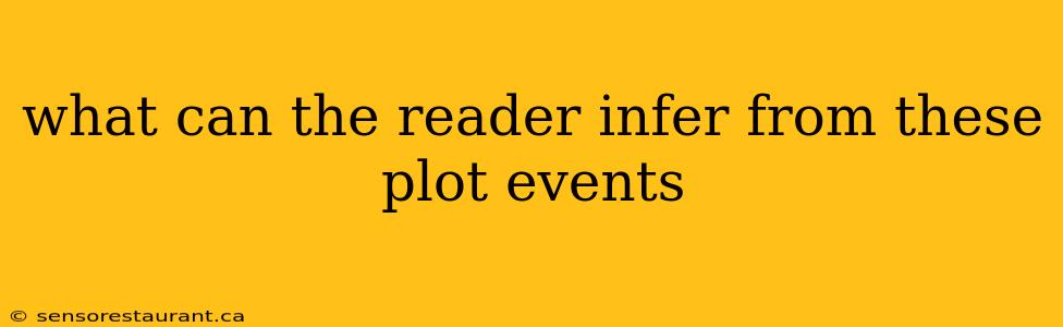 what can the reader infer from these plot events