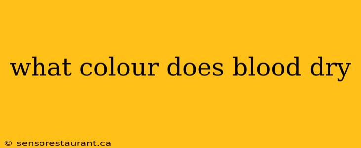 what colour does blood dry