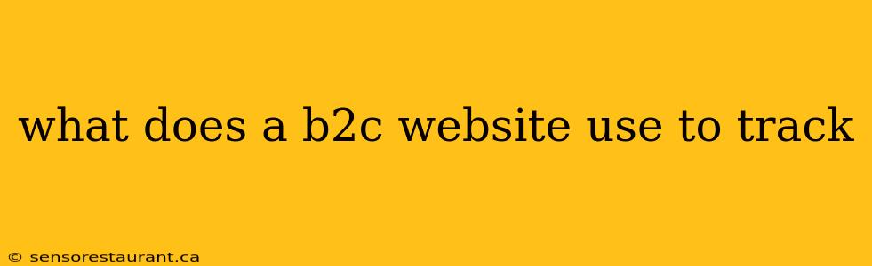 what does a b2c website use to track