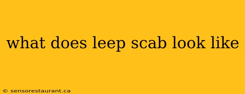 what does leep scab look like