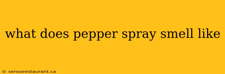 what does pepper spray smell like