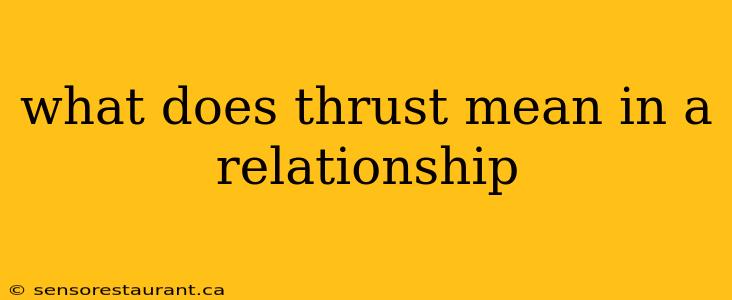 what does thrust mean in a relationship