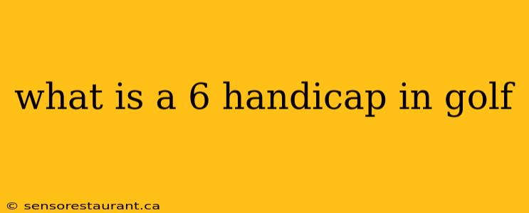 what is a 6 handicap in golf