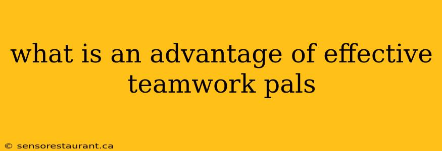 what is an advantage of effective teamwork pals