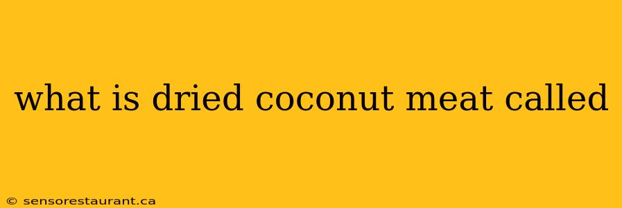 what is dried coconut meat called