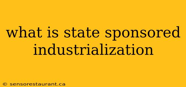 what is state sponsored industrialization