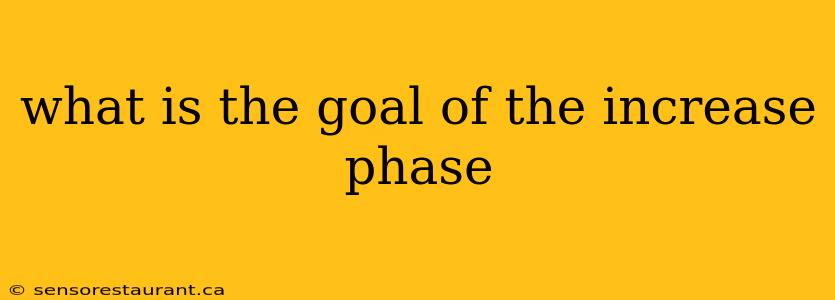 what is the goal of the increase phase