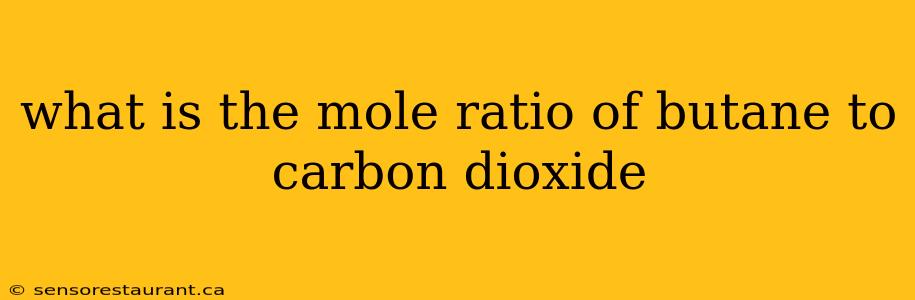 what is the mole ratio of butane to carbon dioxide