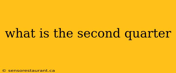 what is the second quarter