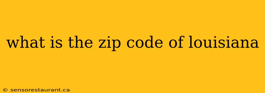 what is the zip code of louisiana