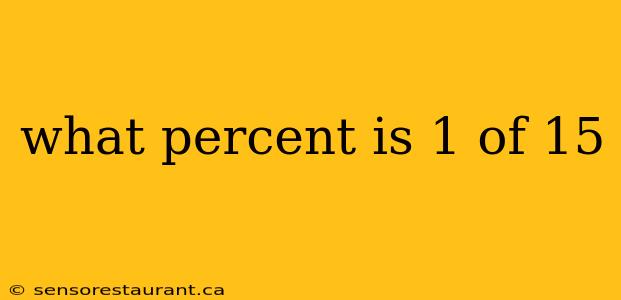 what percent is 1 of 15