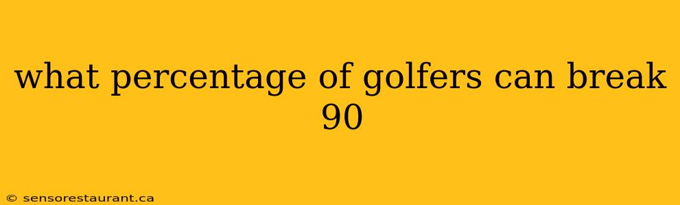 what percentage of golfers can break 90