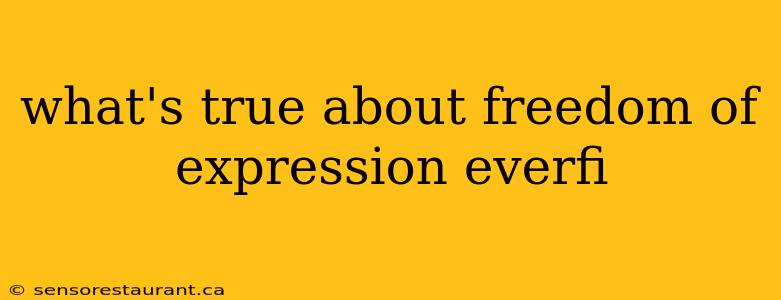 what's true about freedom of expression everfi