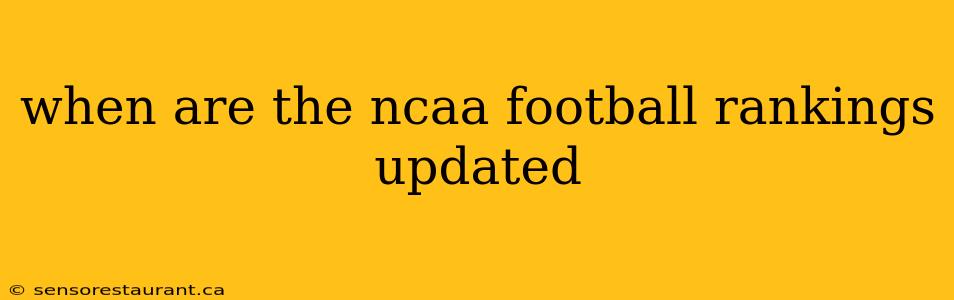 when are the ncaa football rankings updated