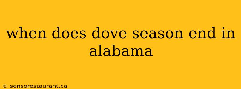 when does dove season end in alabama