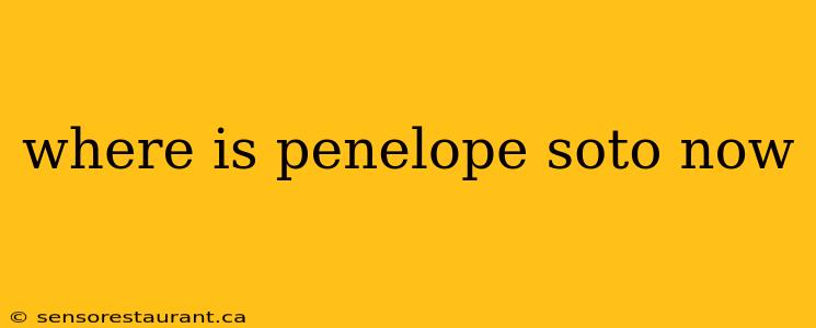 where is penelope soto now