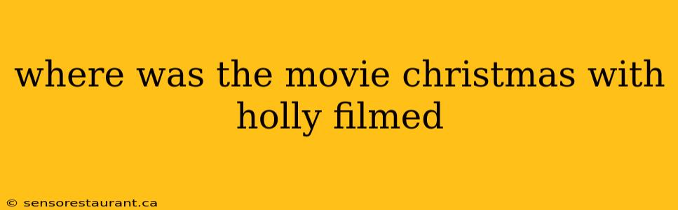 where was the movie christmas with holly filmed