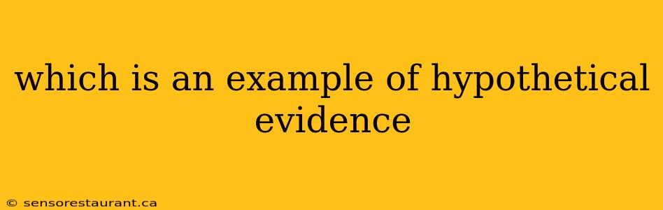 which is an example of hypothetical evidence