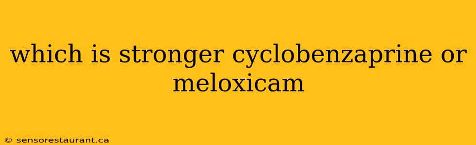 which is stronger cyclobenzaprine or meloxicam