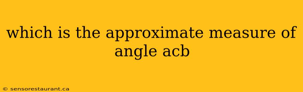 which is the approximate measure of angle acb