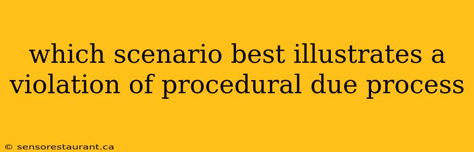 which scenario best illustrates a violation of procedural due process