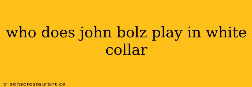 who does john bolz play in white collar