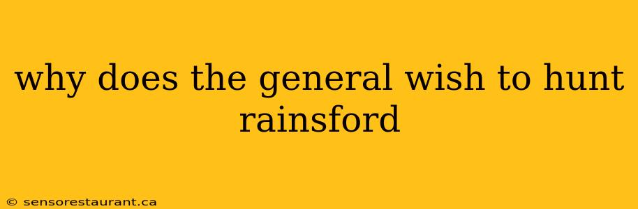 why does the general wish to hunt rainsford