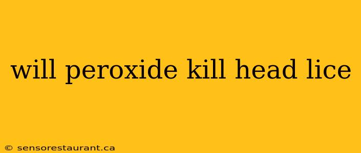 will peroxide kill head lice