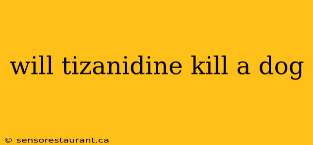 will tizanidine kill a dog