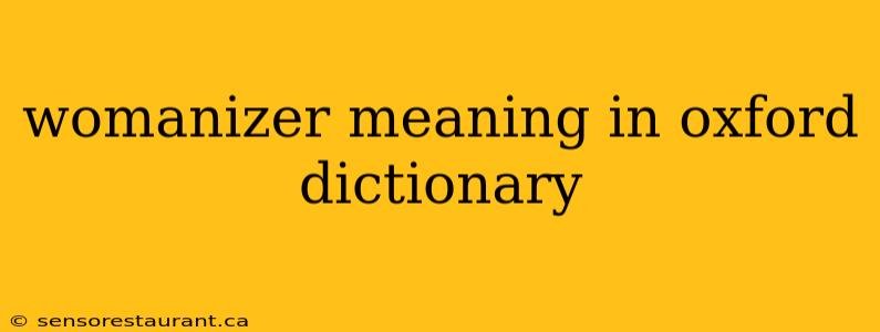 womanizer meaning in oxford dictionary